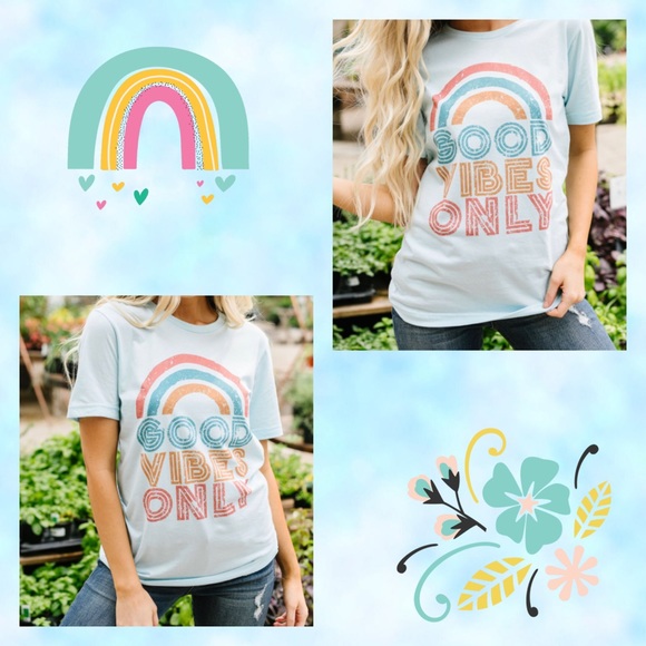 GOOD VIBES ONLY Graphic Tee - Picture 3 of 5